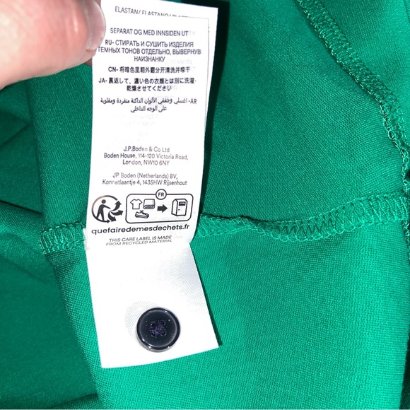Boden Dress Womens Size 8 R US Catherine Ponte Colorblock Kelly Green Navy Blue - Picture 13 of 13